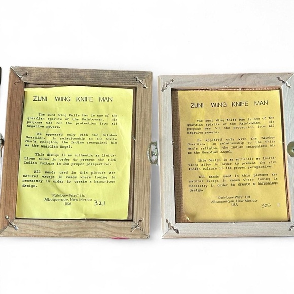 3 Vtg Native American (Zuni & Navajo) Sand Paintings - Rainbow Way Ltd., NM - Picture 5 of 6